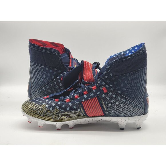 Under Armour Highlight MC LE USA Flag Football Men Cleats 025740 100 Size 9 - Picture 3 of 7